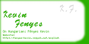 kevin fenyes business card